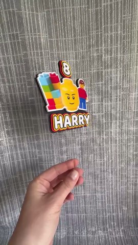 Building Blocks Cake Topper/ Lego Inspired Personalised Cake Topper - Etsy