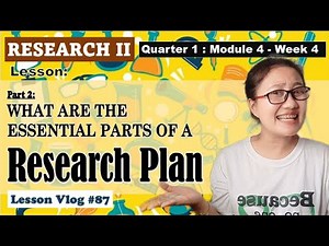 RESEARCH II. Q1 Module 4. How to Write a Research Plan (Part 2)