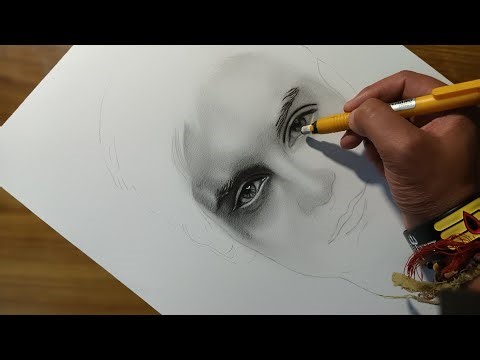 DAY 40 !!! Timelapse drawing video!!! Realistic portrait drawing
