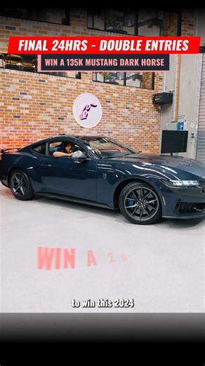 🔥 𝗪𝗜𝗡𝗡𝗘𝗥 𝗗𝗥𝗔𝗪𝗡 𝗧𝗢𝗡𝗜𝗚𝗛𝗧 🔥 Last chance to WIN $135K Dark Horse Mustang. Get 2X Entries now !! 𝙃𝙐𝙍𝙍𝙔, 𝙏𝙃𝙀 𝘾𝙇𝙊𝘾𝙆 𝙄𝙎 𝙏𝙄𝘾𝙆𝙄𝙉𝙂... You only have a few hours left to take the reins of this powerful Dark Horse Mustang. One lucky person will get a call TONIGHT to tell them they are the new owners of this thoroughbred. It could be you, but only if you ACT FAST! We're shutting the gates at 6:00PM AEST. If you aren't in, you won't win. Don't regret missing out on taki
