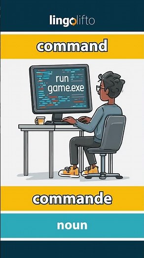 🇬🇧🇫🇷 command - commande : learn English : apprenons l'anglais : vocabulary builder