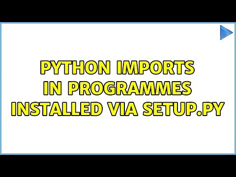 Python imports in programmes installed via setup.py