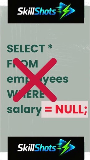 SQL in 30 secs : Don’t Write This SQL Query ❌ (Common Mistake)