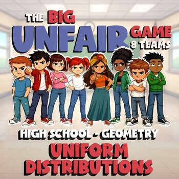 Uniform Distributions BIG UNFAIR GAME - No Prep Geometry Math Review Activity