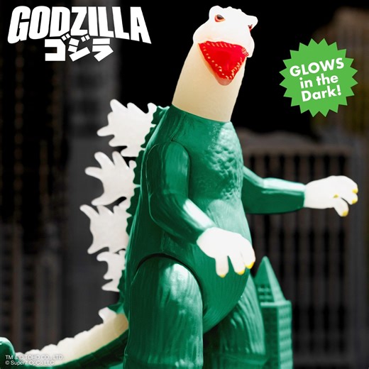 Bigbadtoystore | 🦖 Godzilla Glows Like It’s 1984! The Toho ReAction Godzilla (Model Kit Inspired Glow-in-the-Dark) figure is here—and it’s lighting up with... | Instagram