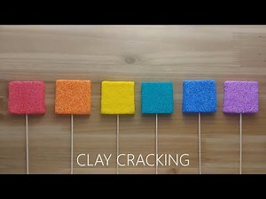 Rainbow square clay cracking 4 폼클레이 무지개 네모 점토 부수기 4