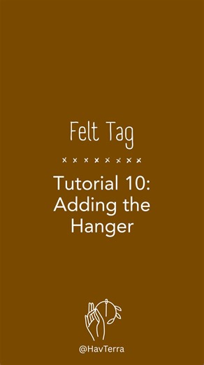 Valeri • HavTerra • Hand Embroidery on Instagram: "Comment “Tag” below for links to these holiday stick & stitch patterns, the free printable tag PDF or my affiliate link to the perfect synthetic felt for making tags and bookmarks.🪡🧵🦌 Tutorial 10: Hand Embroidered Felt Tag Supply Adding a hanger You can use the no sew way and tie a knot to fasten a loop on your tag. Or you can make a ribbon loop by hand sewing two ends together with a back stitch. And then strategically adding it to the tag t