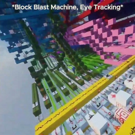 Block Blast With Eye Tracking In Minecraft😱🤯|#shorts #youtubeshorts #viral #viralvideo #minecraft