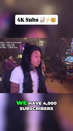 Khalifa Klips on Instagram: "Wiz hits 4K subs on twitch last night , 10,000 and he’s dropping an album ⚡️"