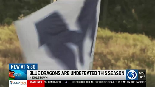 23K views · 121 reactions | This week's Torrington Savings Bank Team of the Week is the undefeated Blue Dragons of #Middletown!  | WFSB - Channel 3 Eyewitness News | Facebook
