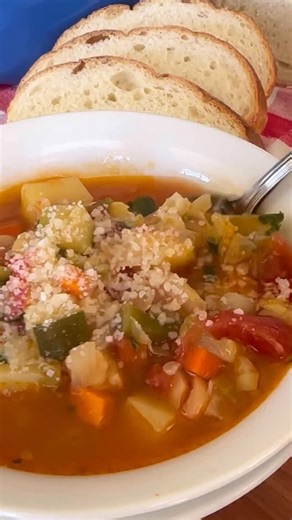 Angela Allison | Italian Vegetable Soup! 🇮🇹🥣 Comment “SOUP” and I’ll send you the recipe to your DMs! ⭐️⭐️⭐️⭐️⭐️ Review: If you try any of Angela’s... | Instagram