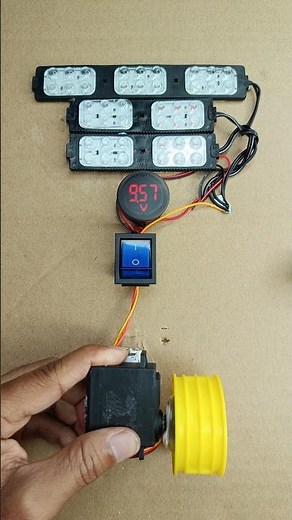 Turn a Gear Motor into a Generator – Powering LED Lights & Voltmeter #dcmotor #shorts #generator