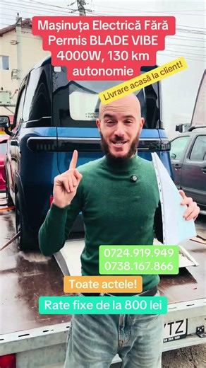 Azi livram un BLADE VIBE la client acasa! Toate actele! Fara Permis! Motor de 4000W | Toto Electric