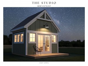 168 SQ FT Backyard Studio Architectural Plans (digital Download) - Etsy