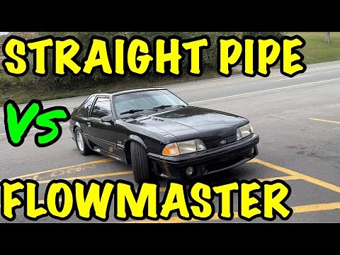 1987-1993 Ford Mustang GT 5.0: Flowmaster Super 10 Vs Straight Pipe!