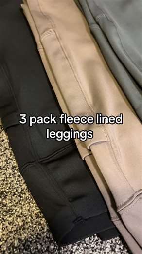 Fleece lined 3 pack leggings for winter with pockets #leggings #leggingsoftiktok #newyear #winterweather #cozyfashion