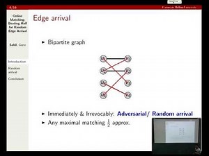 Sahil Singla: Online Matroid Intersection Beating Half for Random Arrival