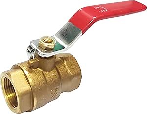 3/4" Heavy Duty Brass Ball Valve - 600 WOG, Full Port, Forged Body, Female NPT Threads (ASME B16.34 Certified) - Water/Gas/Oil Shut Off Valve