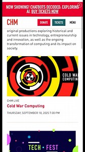 Looking for plans with the family? Join us on September 20, 2025, for TechFest: Totally ‘90s. Tickets for this event also include access to the rest of the Museum’s exhibits, so be sure to explore while you're here 🌟 🎟️ Secure your tickets now: https://connect.computerhistory.org/events/01907abf-023d-a52d-aa7d-ed463f99b82d We are located at 1401 N. Shoreline Blvd. Mountain View, CA 94043. | Computer History Museum