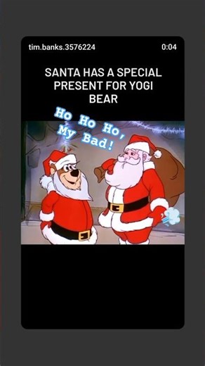 Yogi Bear gets a special gift from Santa.