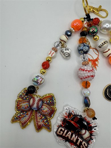 SF Giants Baseball Bag Charms/ Keychain Handmade OOAK - Etsy Canada