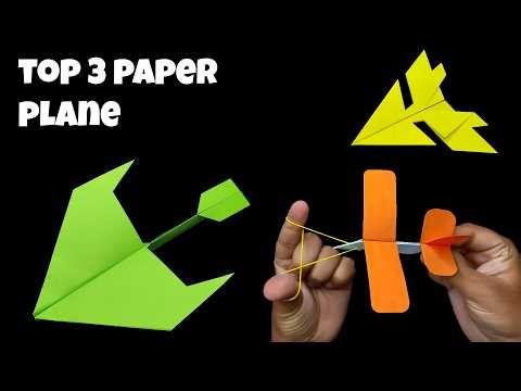 Top 3 How To Make a PAPER AIRPLANE EASY | TRIANGLE PLANE | Best paper airplane that flies Far