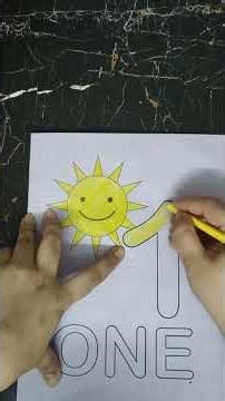 Colouring in Number one | Learn colouring with numbers