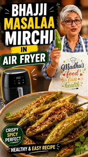 How To Make BHAJJI MASALAA MIRCHI in Air Fryer #ytshorts #airfryerrecipes #food