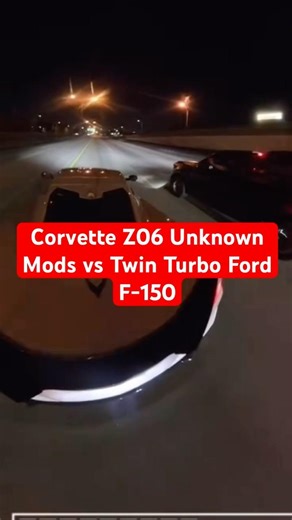 Corvette Z06 Unknown Mods vs Twin Turbo Ford F-150! #corvette #f150