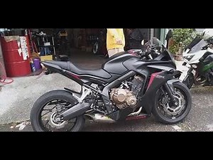 Honda CBR650F (2018) with Akrapovic full system exhaust (without db killer)