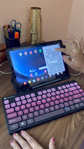 Connect portronics keyboard with Samsung tablet | Bluetooth pairing | technology #samsung #robot