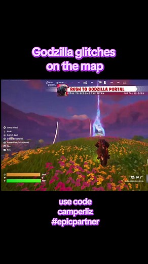 Godzilla Glitches on the Fortnite Map: Epic Gameplay