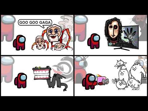 Mini Crewmate Kills Italian Brainrot Characters - Part 1-4 | Among Us