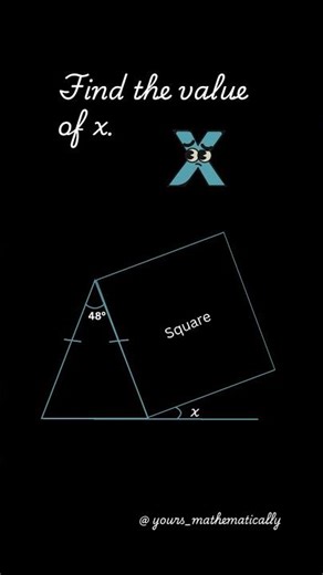 Find x FAST! Triangle + Square Trick 🔺⬜