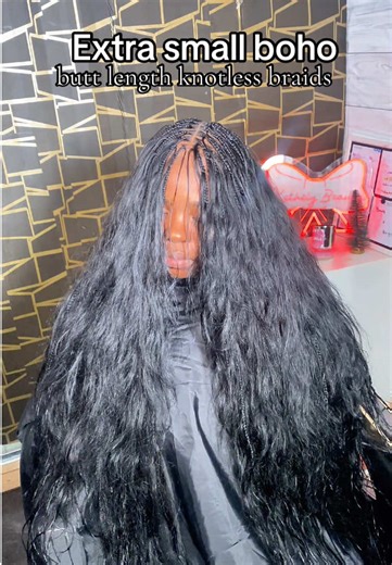 Extra Small Boho Knotless Braids in Miami