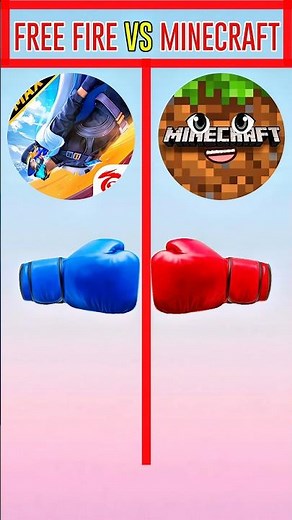 Free fire vs Minecraft 🔥 Minecraft vs free 🔥 Minecraft vs free fire comparison #freefire #minecraft