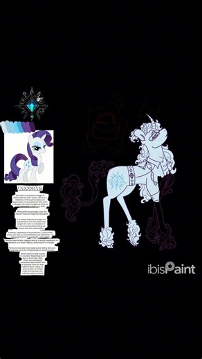 redesigning mlp characters pt.2 Rarity #art #speedpaint #mlp #redesign