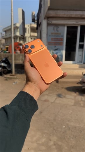 𝗥 𝗠𝗼𝗯𝗶𝗹𝗲 on Instagram: "iPhone 17 PRO MAX 5G 256 GB DUAL E-SIM COSMIC ORANGE COLOUR 🍊 JUST 01 DAY OLD ( NEW ) 0 BATTERY COUNT CYCLE CONDITION 100% BATTERY 100% FULL KIT Available @r_mobile_halol #iphone17promax5g #17promax #iphone17promaxorange #17promax5g #iphonelover"