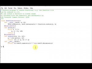 python program to reduce fractions