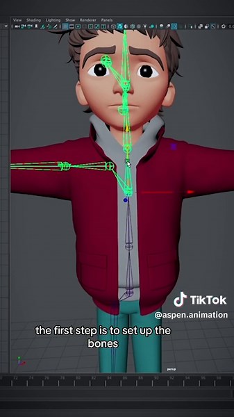 Day 7 of making my own short film: I started working on the skeleton, so I can start animating. I made progress but it still needs a lot of work! #anime #animation #cinematography #filmmaking #film #blender #maya #animating #indiefilm #indieartist
