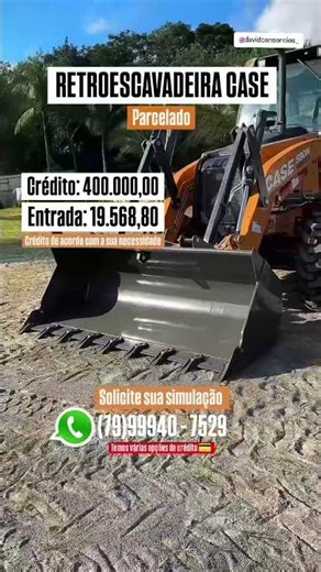 retroescavadeira case parcelado! #consórcio