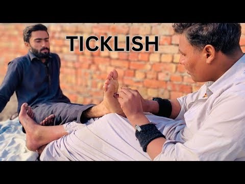 ASMR TICKLISH GUY FOOT AND LEG MASSAGE CHAMKLE MASTER