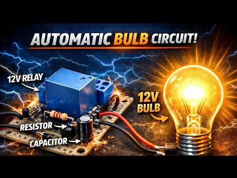 Simple Automatic Bulb Circuit හදමු Sinhala | 12V Relay DIY Project 🔥💡