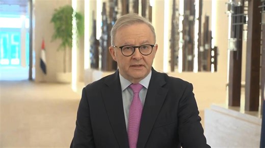Australian Prime Minister Anthony Albanese welcomes the U.S. peace plan for Gaza