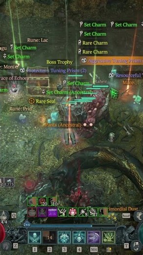 DIABLO 4 MYTHIC CHARMS LOOT #diablo4 #gaming #games #gameplay