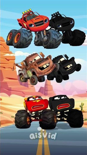 Guess the Pixar Cars McQueen, Tow Mater or Blaze And The Monster Machines? #cartoon #viral #funny