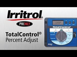 How to Change Percent Adjust on the Irritrol TotalControl