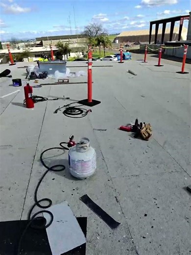 Roof Repair Torchdown - On OLD Roofing System