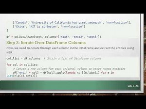 How to Use Named Entity Recognition on DataFrame Columns in Python