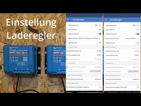 Photovoltaik DIY Laderegler Victron SmartSolar MPPT & Inverter Einstellen